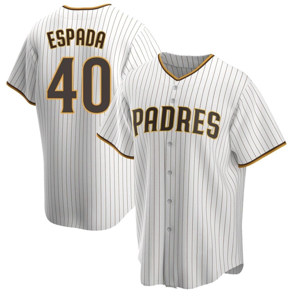 Replica Jose Espada Men's San Diego Padres White /Brown Home Jersey Replica Jose Espada Men's San Diego Padres White /Brown Home Jersey