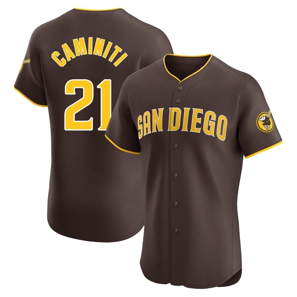 Elite Ken Caminiti Men's San Diego Padres Brown Road Vapor Premier Jersey Elite Ken Caminiti Men's San Diego Padres Brown Road Vapor Premier Jersey