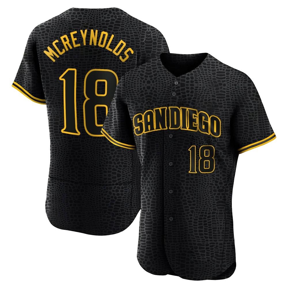 Authentic Kevin Mcreynolds Men's San Diego Padres Black Snake Skin City Jersey Authentic Kevin Mcreynolds Men's San Diego Padres Black Snake Skin City Jersey