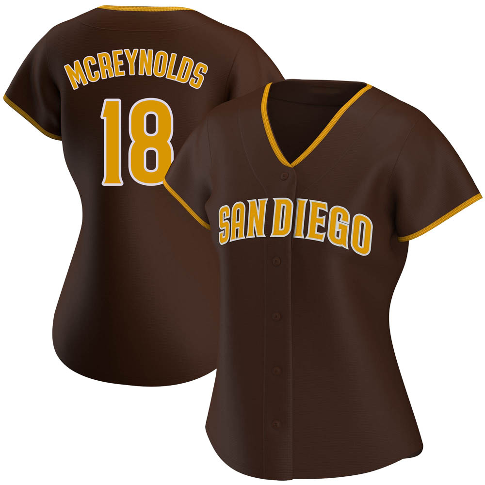 Authentic Kevin Mcreynolds Women's San Diego Padres Brown Road Jersey