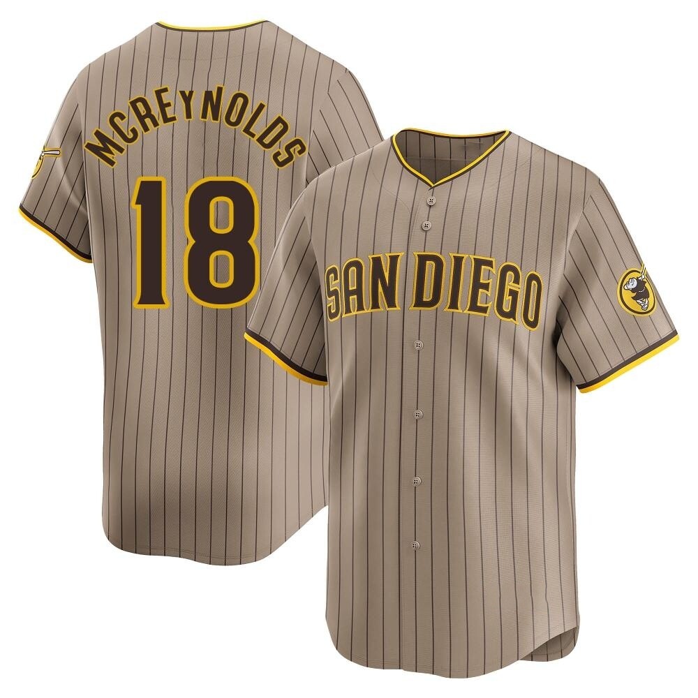 Limited Kevin Mcreynolds Men's San Diego Padres Tan Alternate Jersey Limited Kevin Mcreynolds Men's San Diego Padres Tan Alternate Jersey