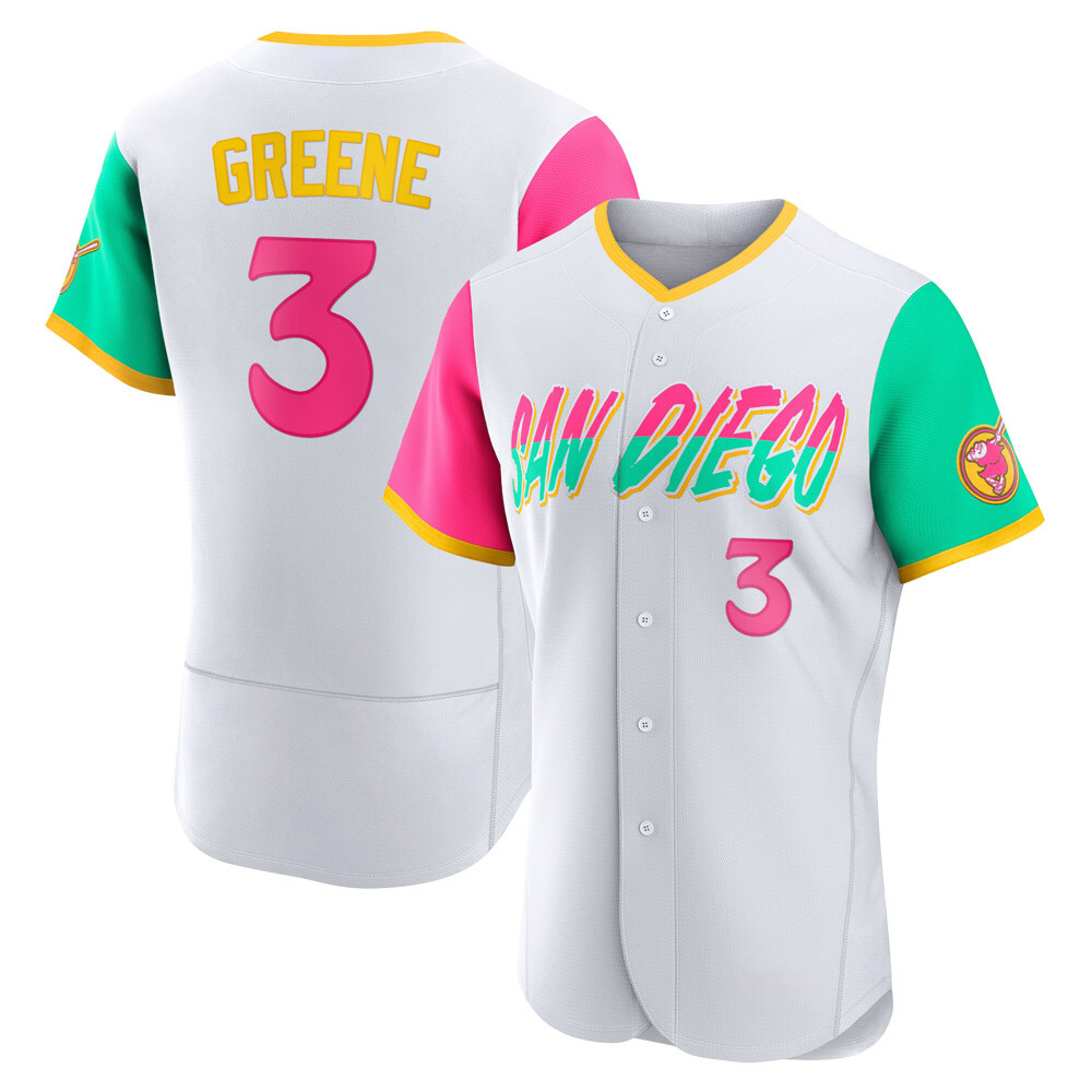 Authentic Khalil Greene Men's San Diego Padres White 2022 City Connect Jersey Authentic Khalil Greene Men's San Diego Padres White 2022 City Connect Jersey