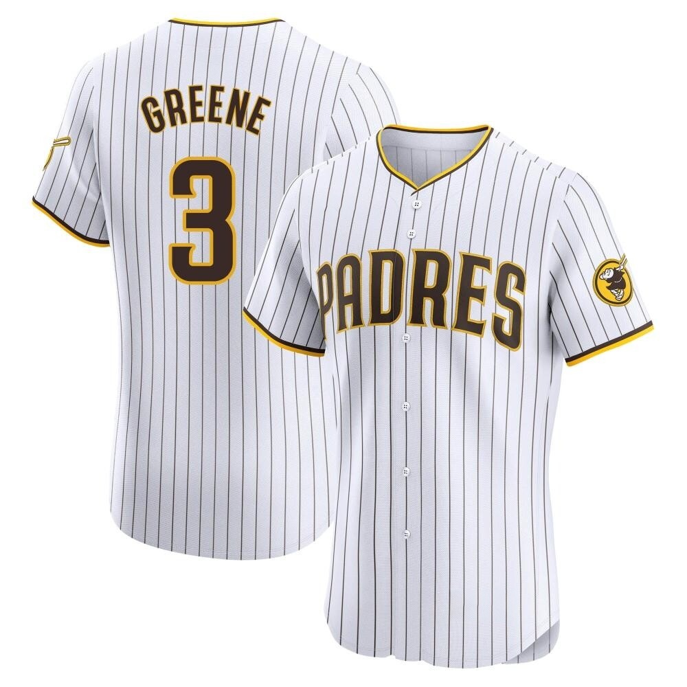Elite Khalil Greene Men's San Diego Padres White Home Jersey Elite Khalil Greene Men's San Diego Padres White Home Jersey