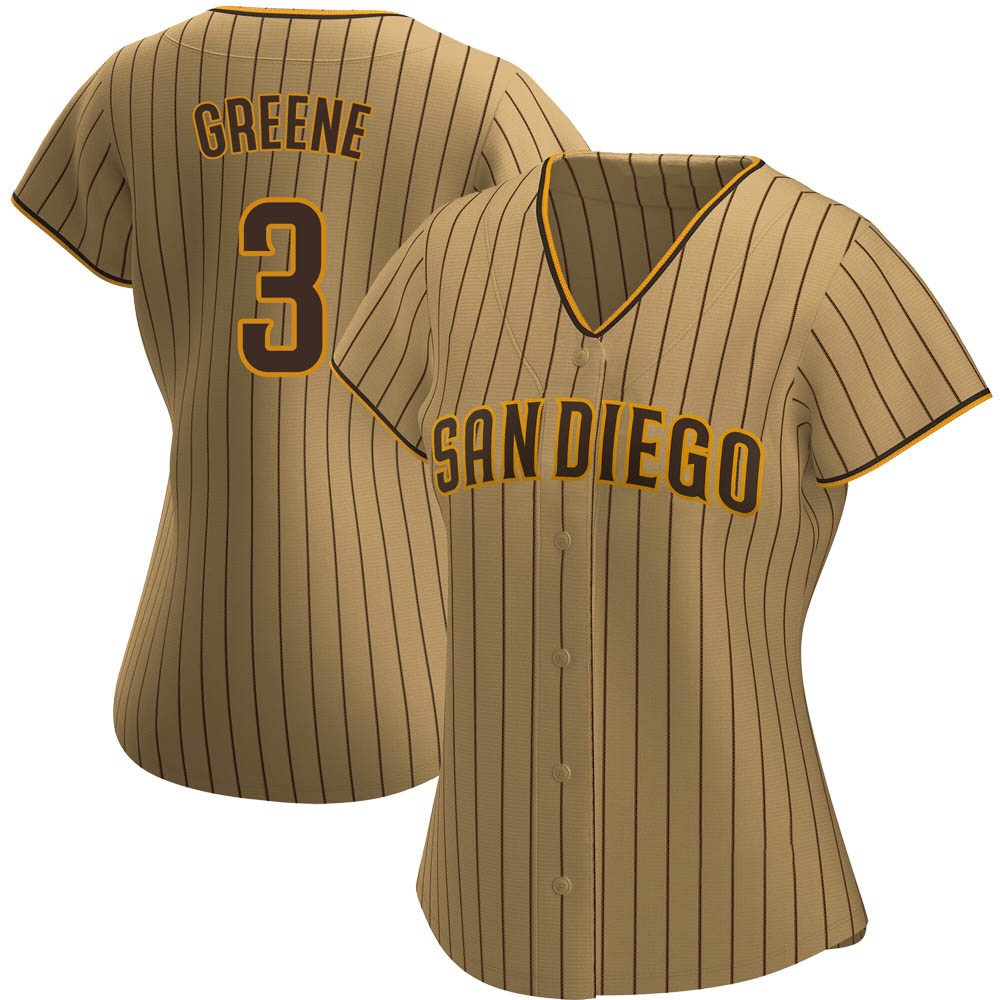 Replica Khalil Greene Women's San Diego Padres Green Tan/Brown Alternate Jersey Replica Khalil Greene Women's San Diego Padres Green Tan/Brown Alternate Jersey