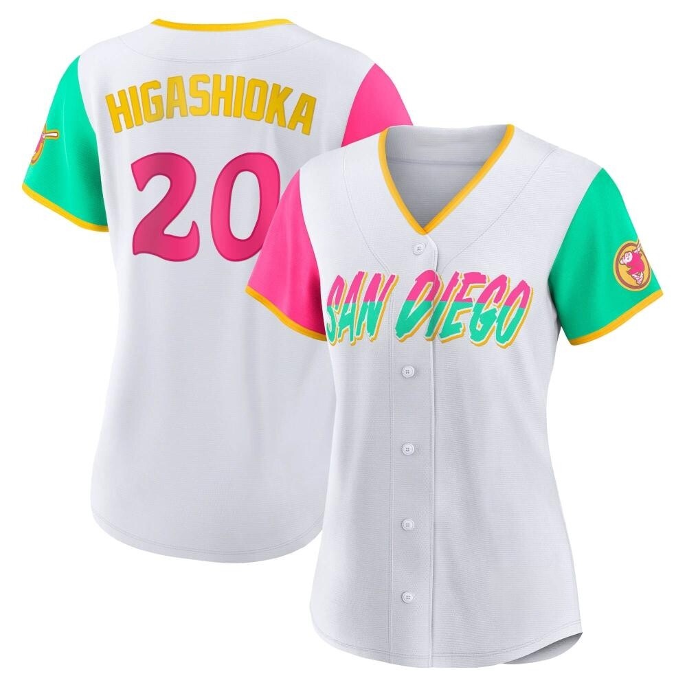 Authentic Kyle Higashioka Women's San Diego Padres White 2022 City Connect Jersey Authentic Kyle Higashioka Women's San Diego Padres White 2022 City Connect Jersey