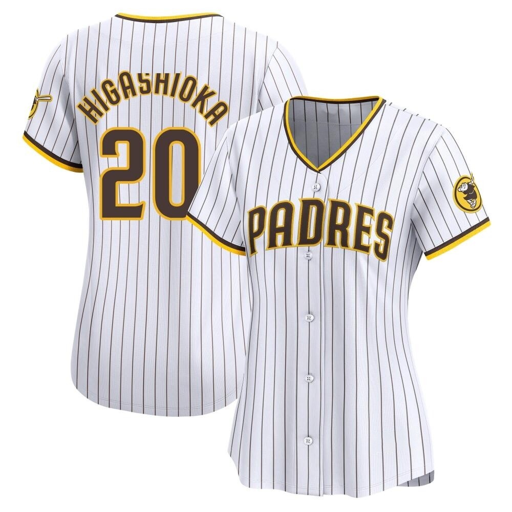 Limited Kyle Higashioka Women's San Diego Padres White Home Jersey Limited Kyle Higashioka Women's San Diego Padres White Home Jersey