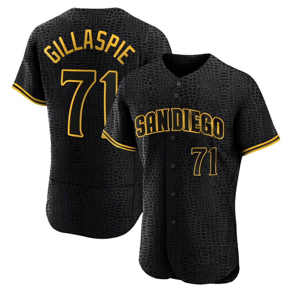 Authentic Logan Gillaspie Men's San Diego Padres Black Snake Skin City Jersey Authentic Logan Gillaspie Men's San Diego Padres Black Snake Skin City Jersey