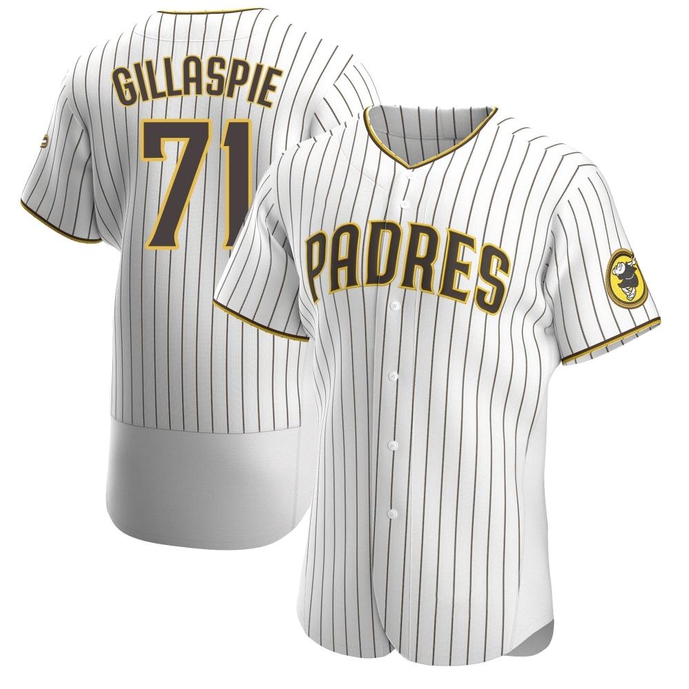 Authentic Logan Gillaspie Men's San Diego Padres White /Brown Home Jersey Authentic Logan Gillaspie Men's San Diego Padres White /Brown Home Jersey