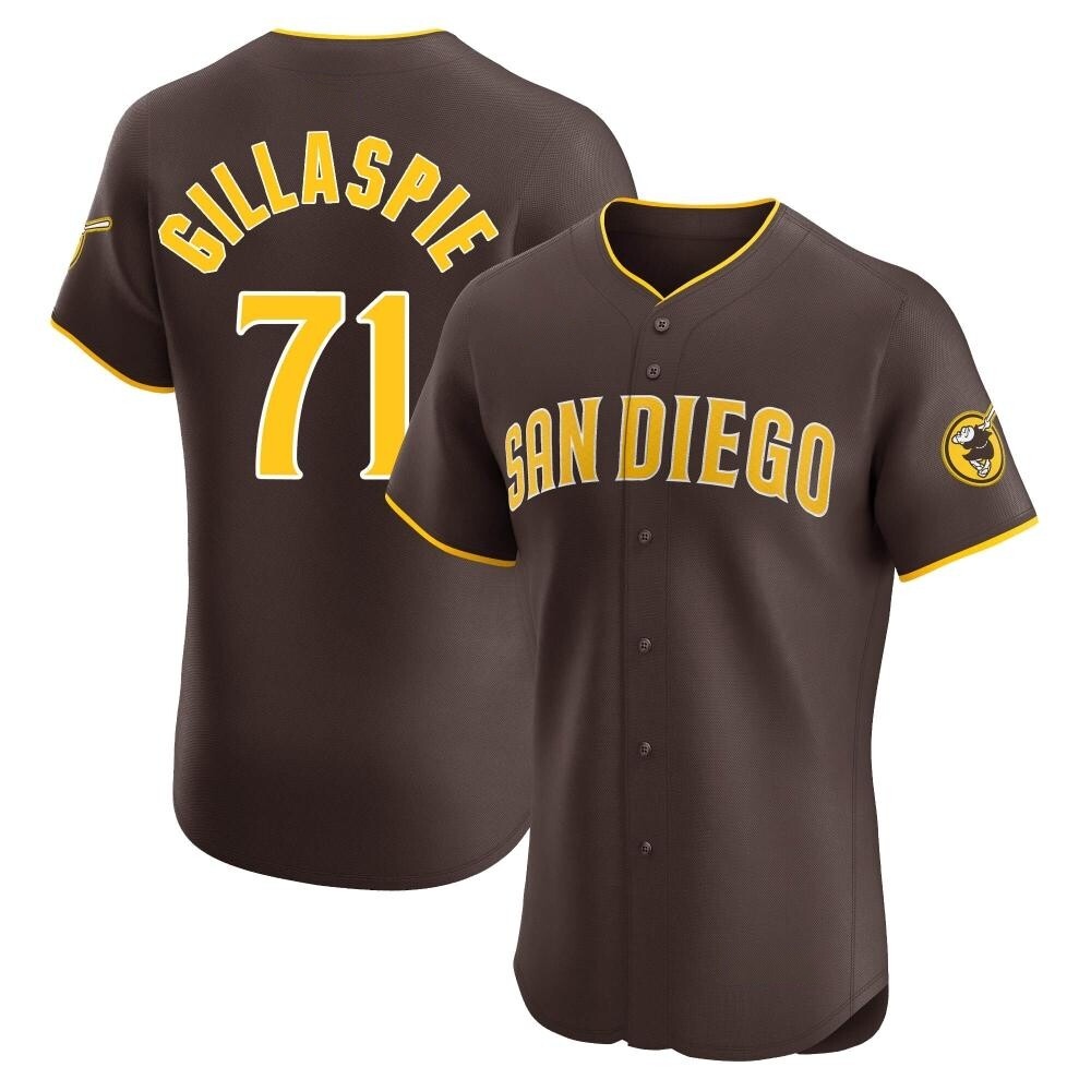 Elite Logan Gillaspie Men's San Diego Padres Brown Road Vapor Premier Jersey Elite Logan Gillaspie Men's San Diego Padres Brown Road Vapor Premier Jersey