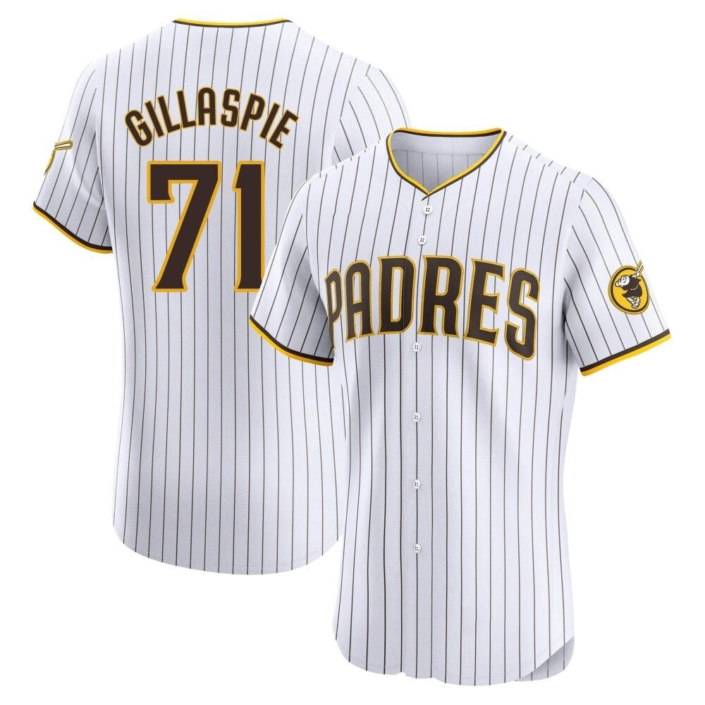Elite Logan Gillaspie Men's San Diego Padres White Home Jersey Elite Logan Gillaspie Men's San Diego Padres White Home Jersey