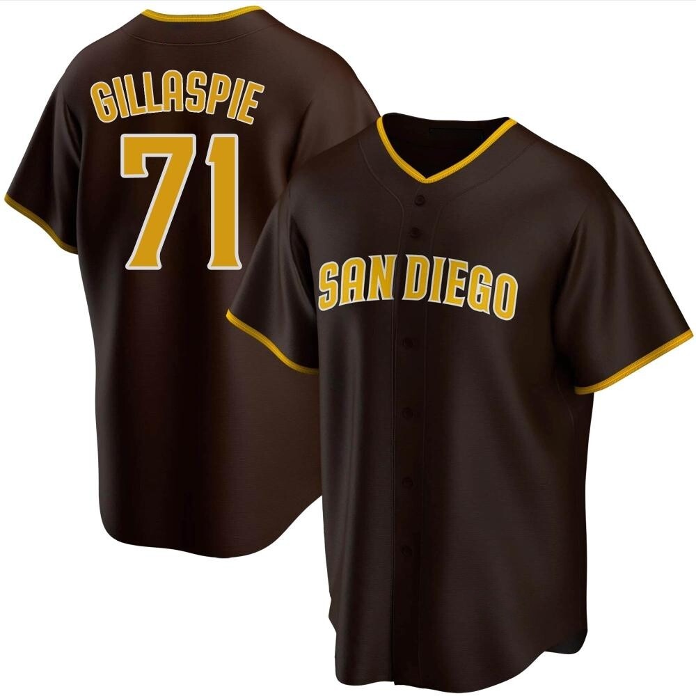 Replica Logan Gillaspie Men's San Diego Padres Brown Road Jersey Replica Logan Gillaspie Men's San Diego Padres Brown Road Jersey