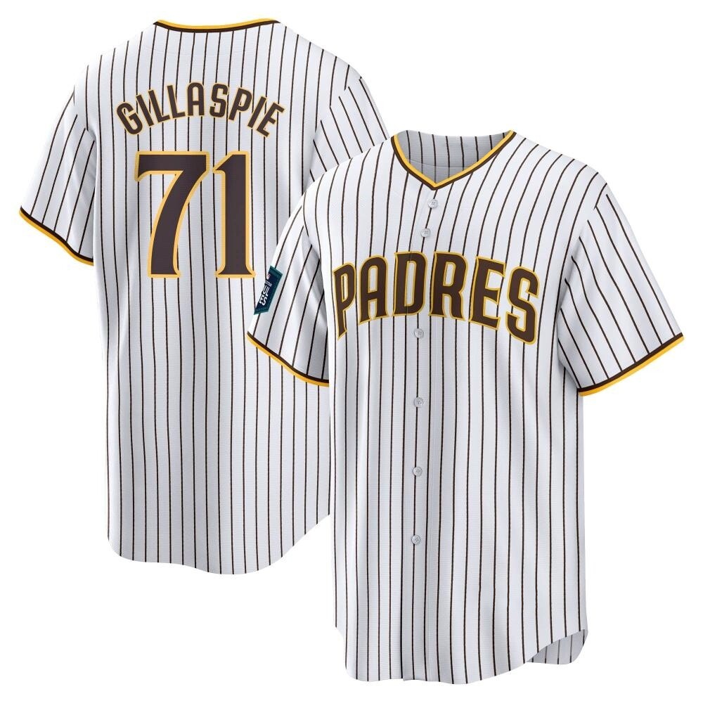Replica Logan Gillaspie Men's San Diego Padres White 2024 World Tour Seoul Series Home Jersey