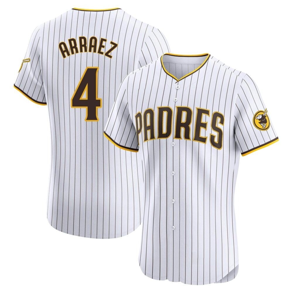 Elite Luis Arraez Men's San Diego Padres White Home Jersey Elite Luis Arraez Men's San Diego Padres White Home Jersey