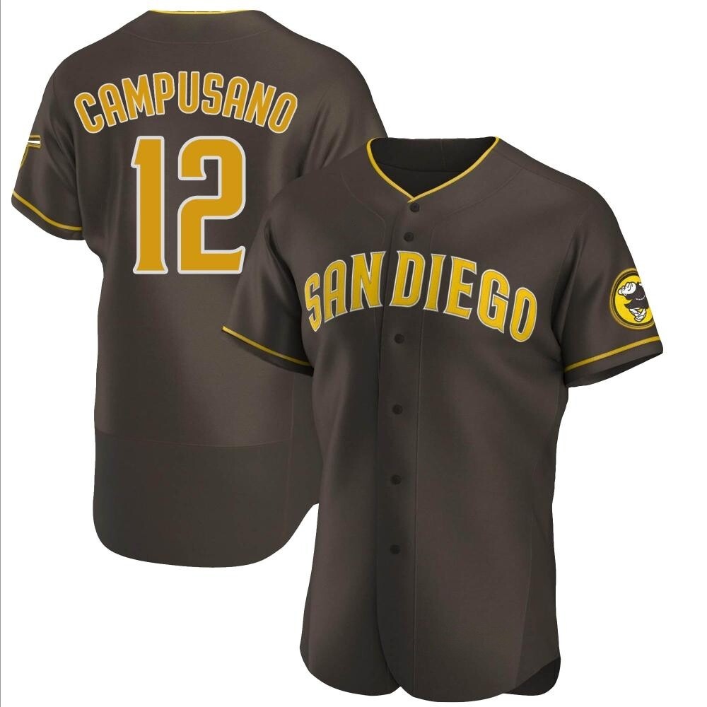 Authentic Luis Campusano Men's San Diego Padres Brown Road Jersey Authentic Luis Campusano Men's San Diego Padres Brown Road Jersey