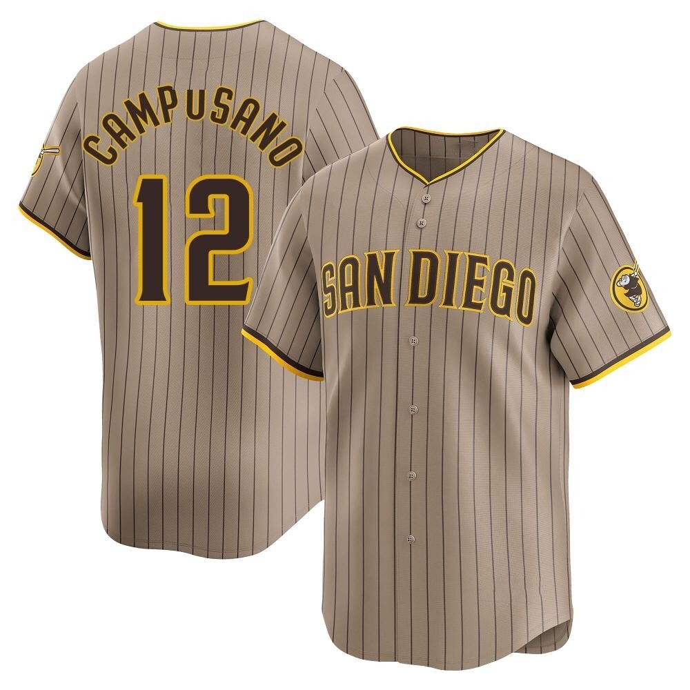 Limited Luis Campusano Men's San Diego Padres Tan Alternate Jersey Limited Luis Campusano Men's San Diego Padres Tan Alternate Jersey