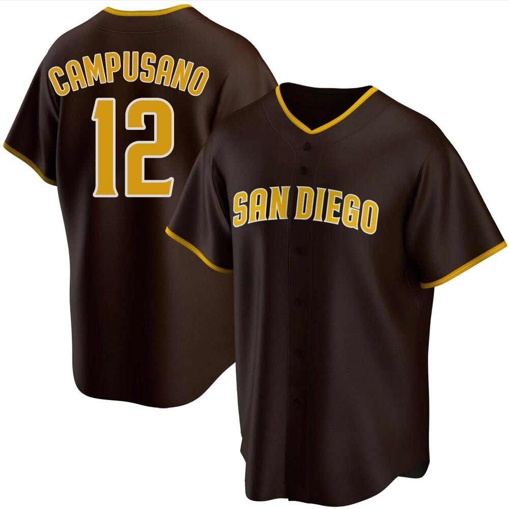 Replica Luis Campusano Men's San Diego Padres Brown Road Jersey Replica Luis Campusano Men's San Diego Padres Brown Road Jersey