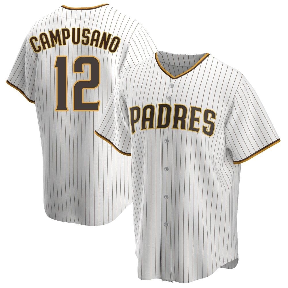 Replica Luis Campusano Men's San Diego Padres White /Brown Home Jersey Replica Luis Campusano Men's San Diego Padres White /Brown Home Jersey