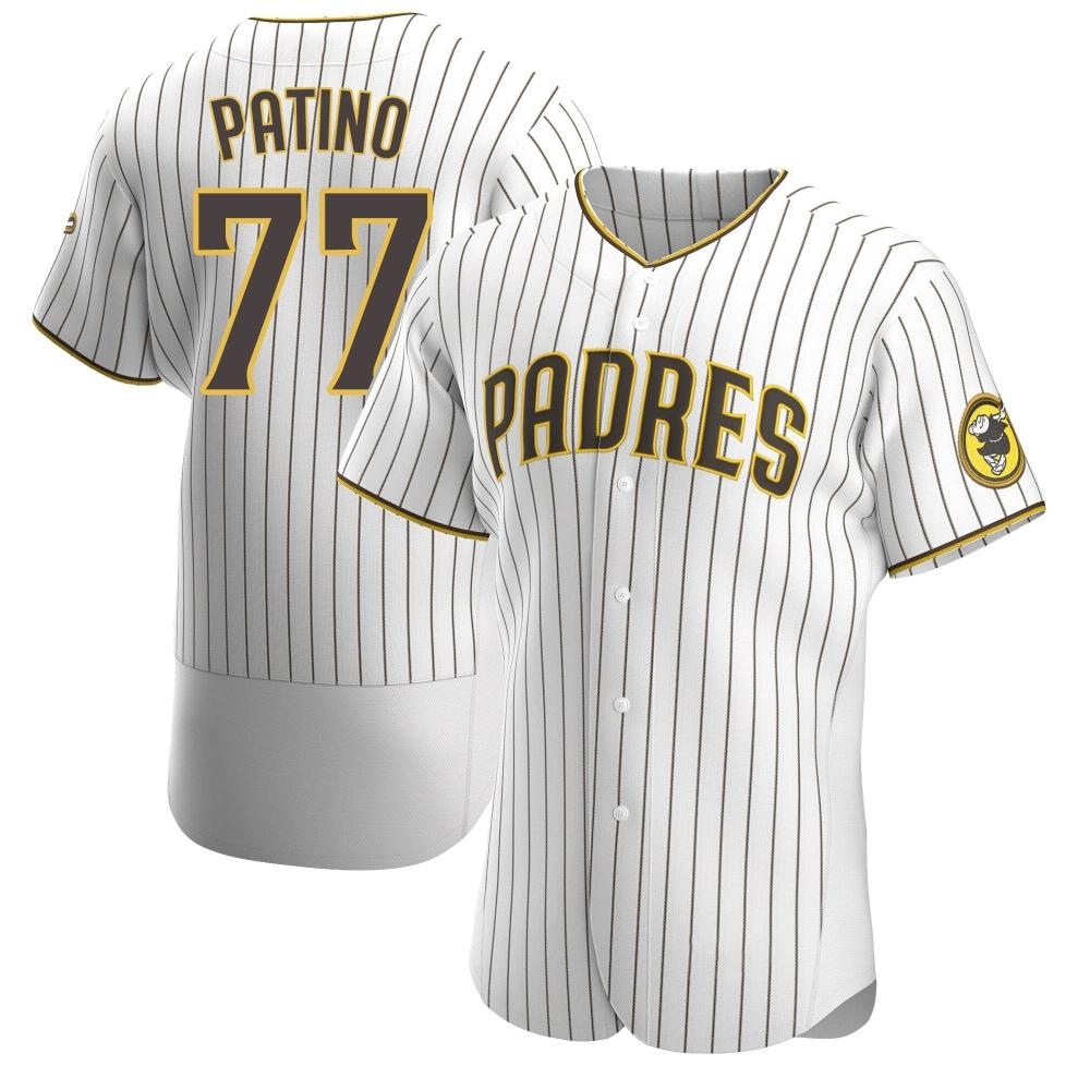 Authentic Luis Patino Men's San Diego Padres White /Brown Home Jersey Authentic Luis Patino Men's San Diego Padres White /Brown Home Jersey