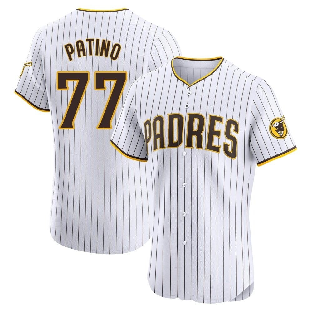 Elite Luis Patino Men's San Diego Padres White Home Jersey Elite Luis Patino Men's San Diego Padres White Home Jersey