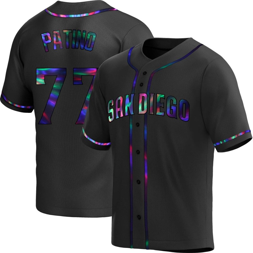 Replica Luis Patino Men's San Diego Padres Black Holographic Alternate Jersey Replica Luis Patino Men's San Diego Padres Black Holographic Alternate Jersey