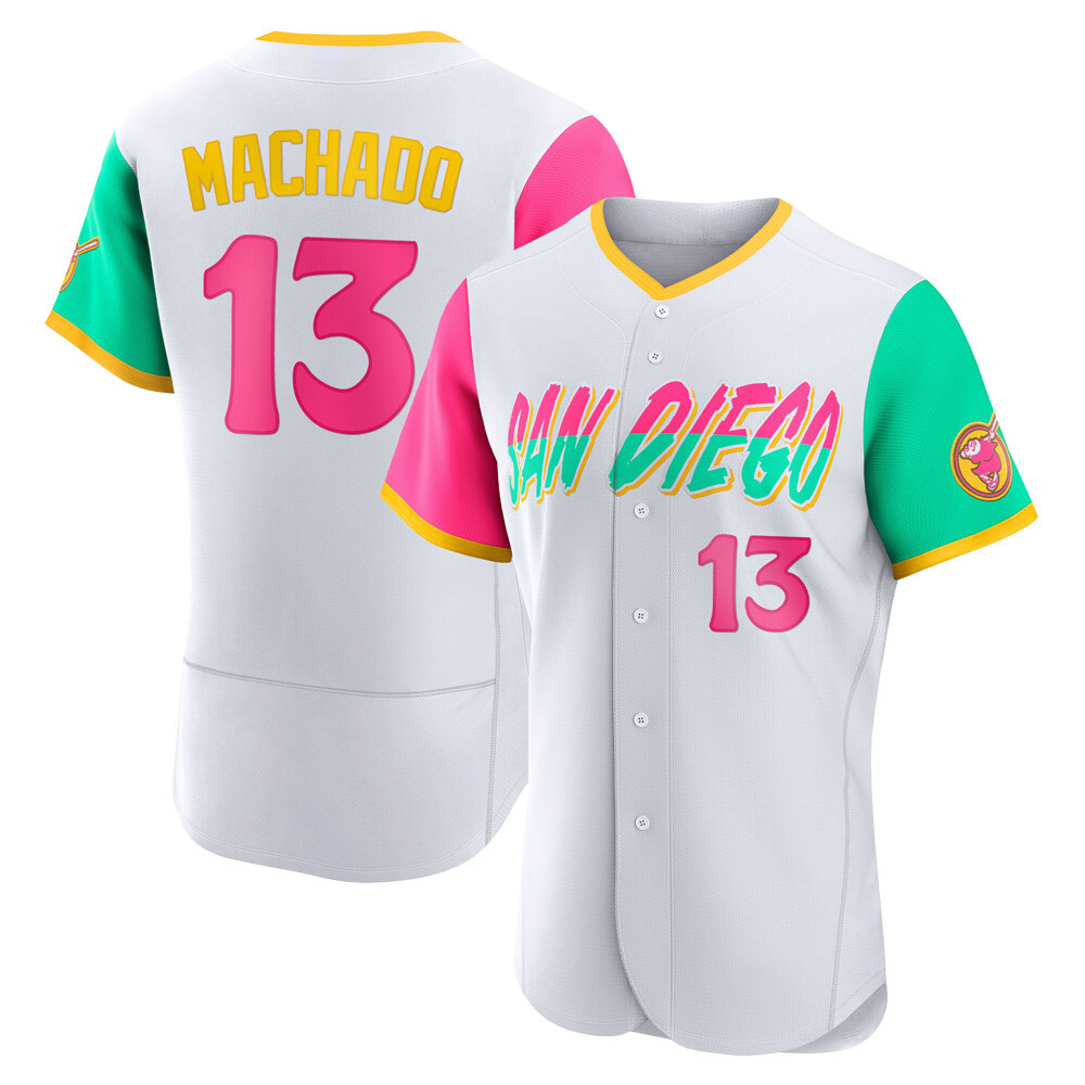 Authentic Manny Machado Men's San Diego Padres White 2022 City Connect Jersey Authentic Manny Machado Men's San Diego Padres White 2022 City Connect Jersey
