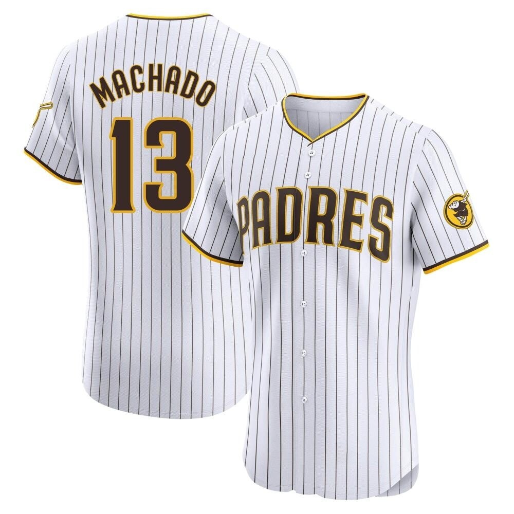 Elite Manny Machado Men's San Diego Padres White Home Jersey Elite Manny Machado Men's San Diego Padres White Home Jersey