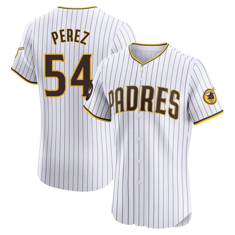 Elite Martin Perez Men's San Diego Padres White Home Patch Jersey Elite Martin Perez Men's San Diego Padres White Home Patch Jersey