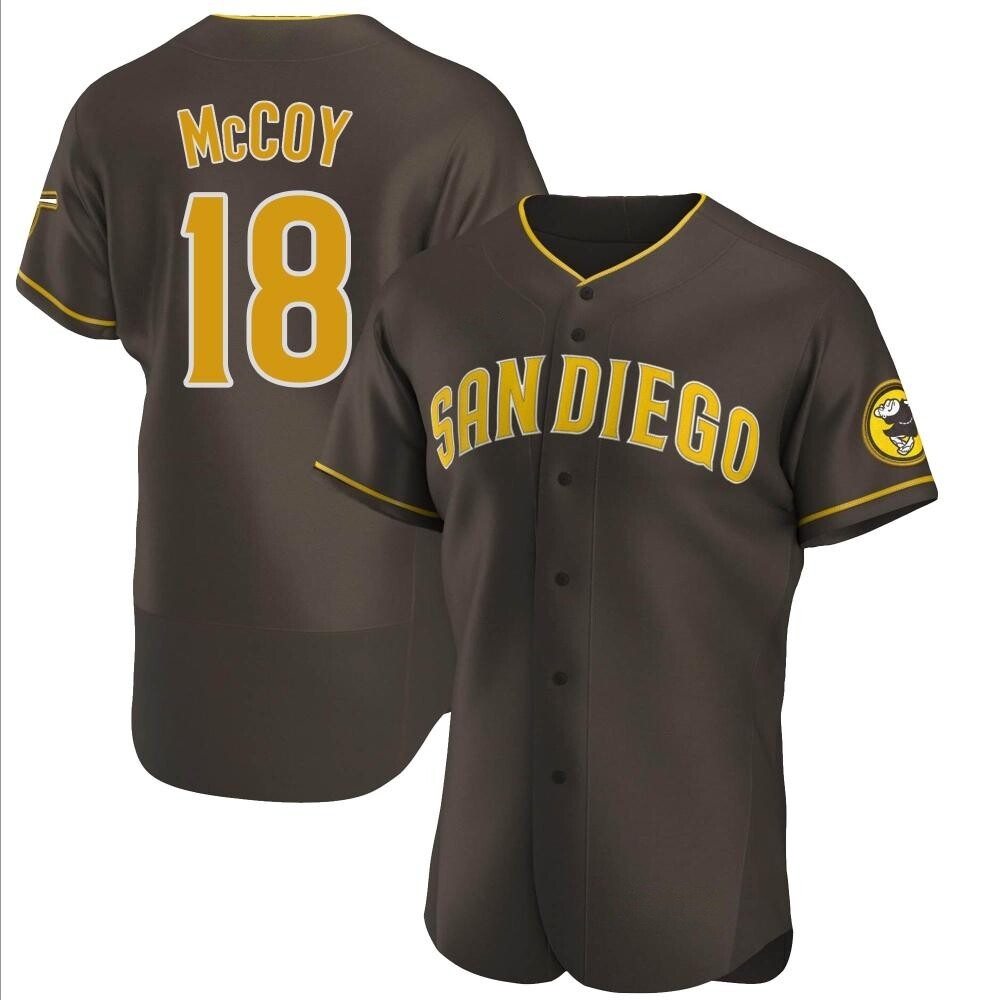 Authentic Mason McCoy Men's San Diego Padres Brown Road Jersey Authentic Mason McCoy Men's San Diego Padres Brown Road Jersey