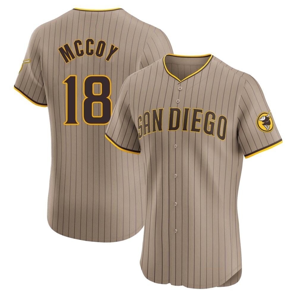 Elite Mason McCoy Men's San Diego Padres Brown Alternate Jersey Elite Mason McCoy Men's San Diego Padres Brown Alternate Jersey