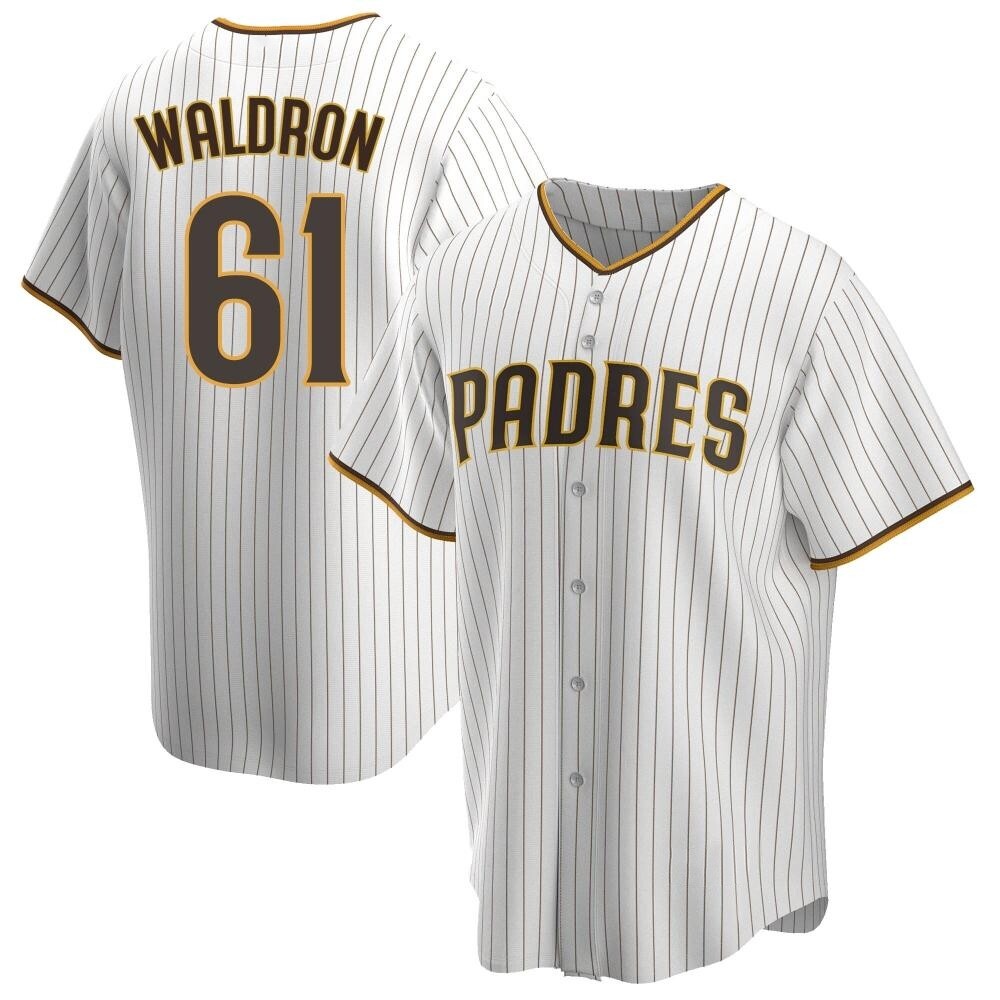 Replica Matt Waldron Men's San Diego Padres White /Brown Home Jersey Replica Matt Waldron Men's San Diego Padres White /Brown Home Jersey