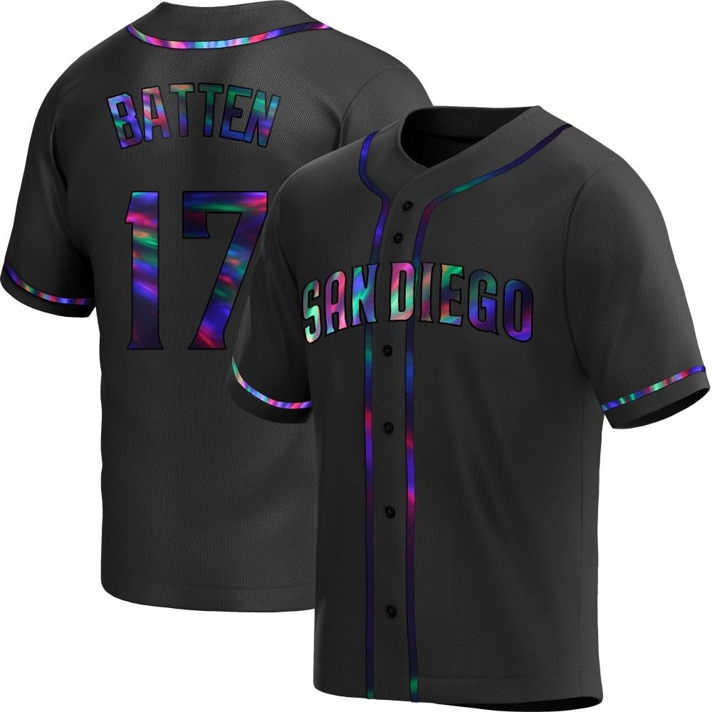 Replica Matthew Batten Youth San Diego Padres Black Holographic Alternate Jersey Replica Matthew Batten Youth San Diego Padres Black Holographic Alternate Jersey