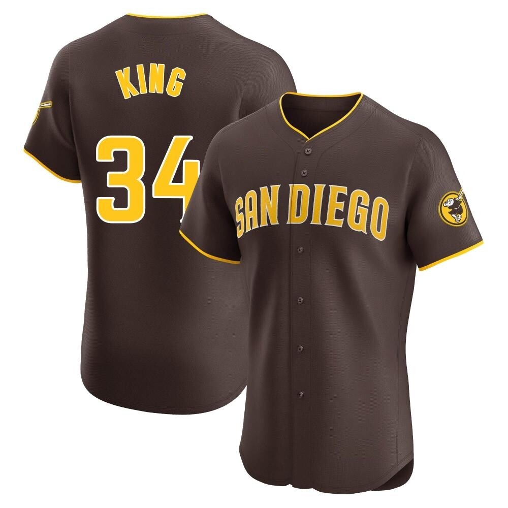 Elite Michael King Men's San Diego Padres Brown Road Vapor Premier Jersey Elite Michael King Men's San Diego Padres Brown Road Vapor Premier Jersey