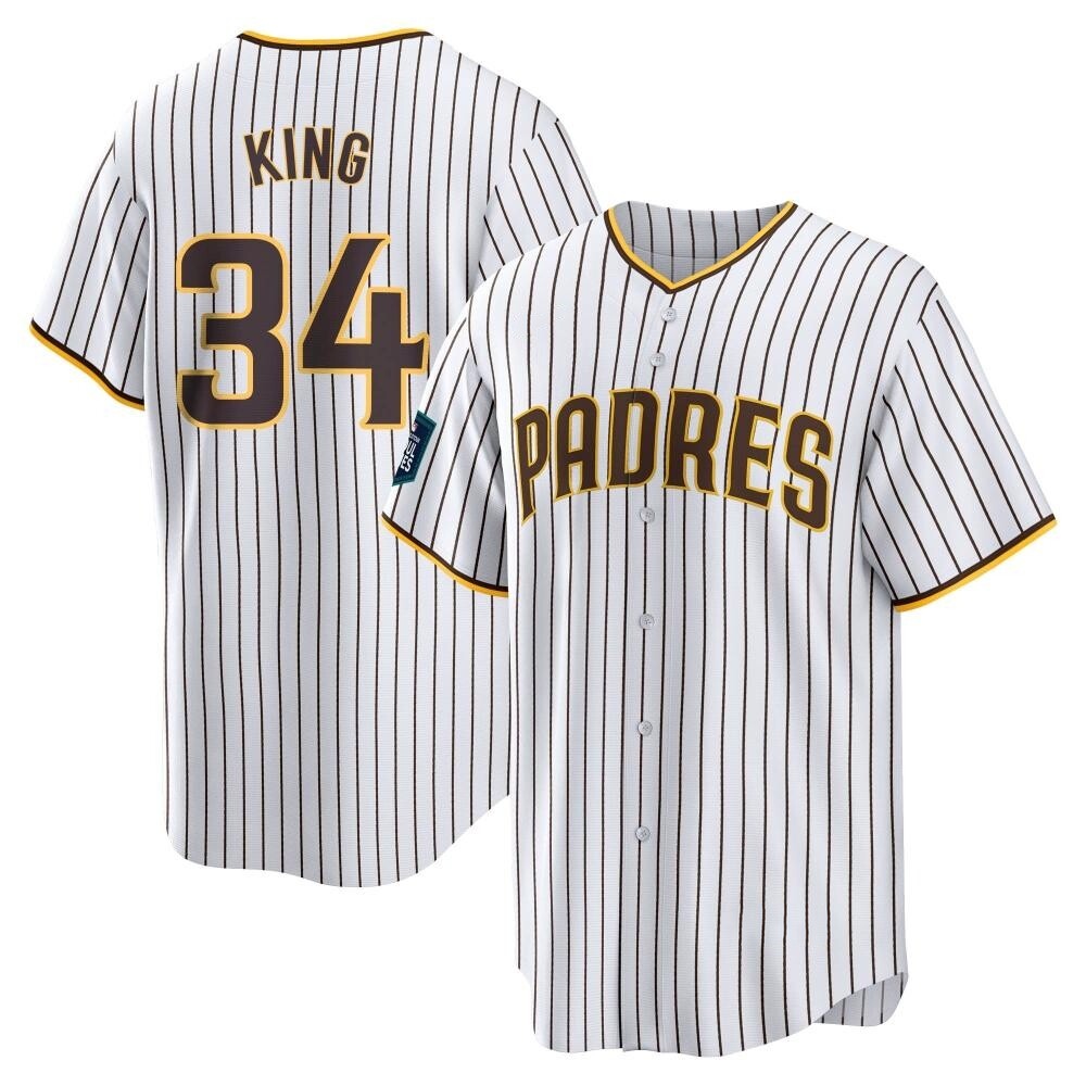 Replica Michael King Men's San Diego Padres White 2024 World Tour Seoul Series Home Jersey Replica Michael King Men's San Diego Padres White 2024 World Tour Seoul Series Home Jersey