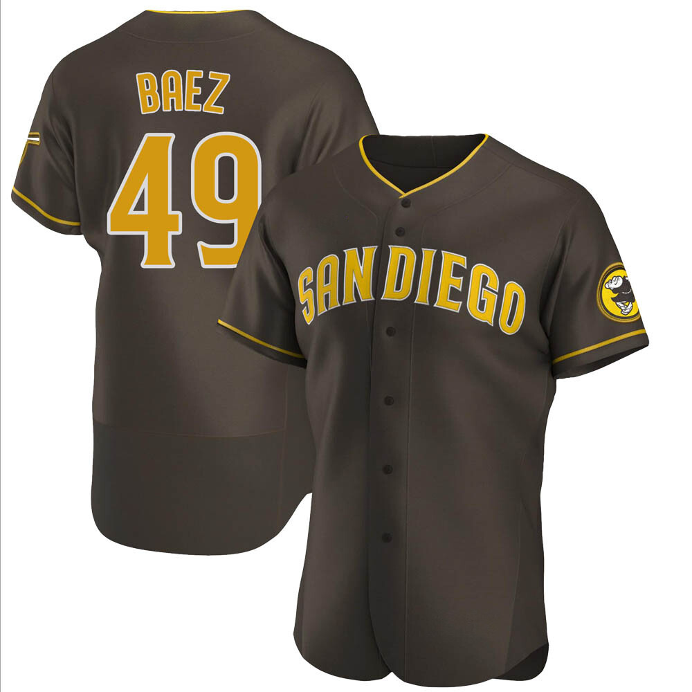 Authentic Michel Baez Men's San Diego Padres Brown Road Jersey Authentic Michel Baez Men's San Diego Padres Brown Road Jersey