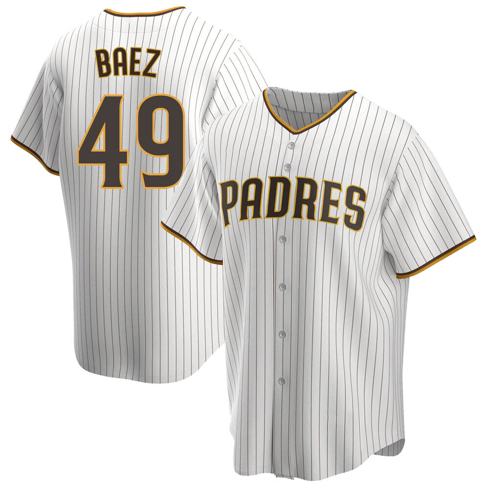 Replica Michel Baez Men's San Diego Padres White /Brown Home Jersey Replica Michel Baez Men's San Diego Padres White /Brown Home Jersey