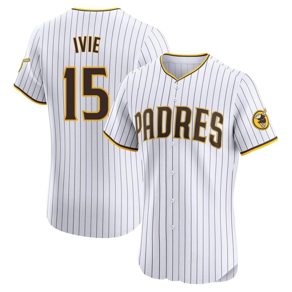 Elite Mike Ivie Men's San Diego Padres White Home Jersey Elite Mike Ivie Men's San Diego Padres White Home Jersey