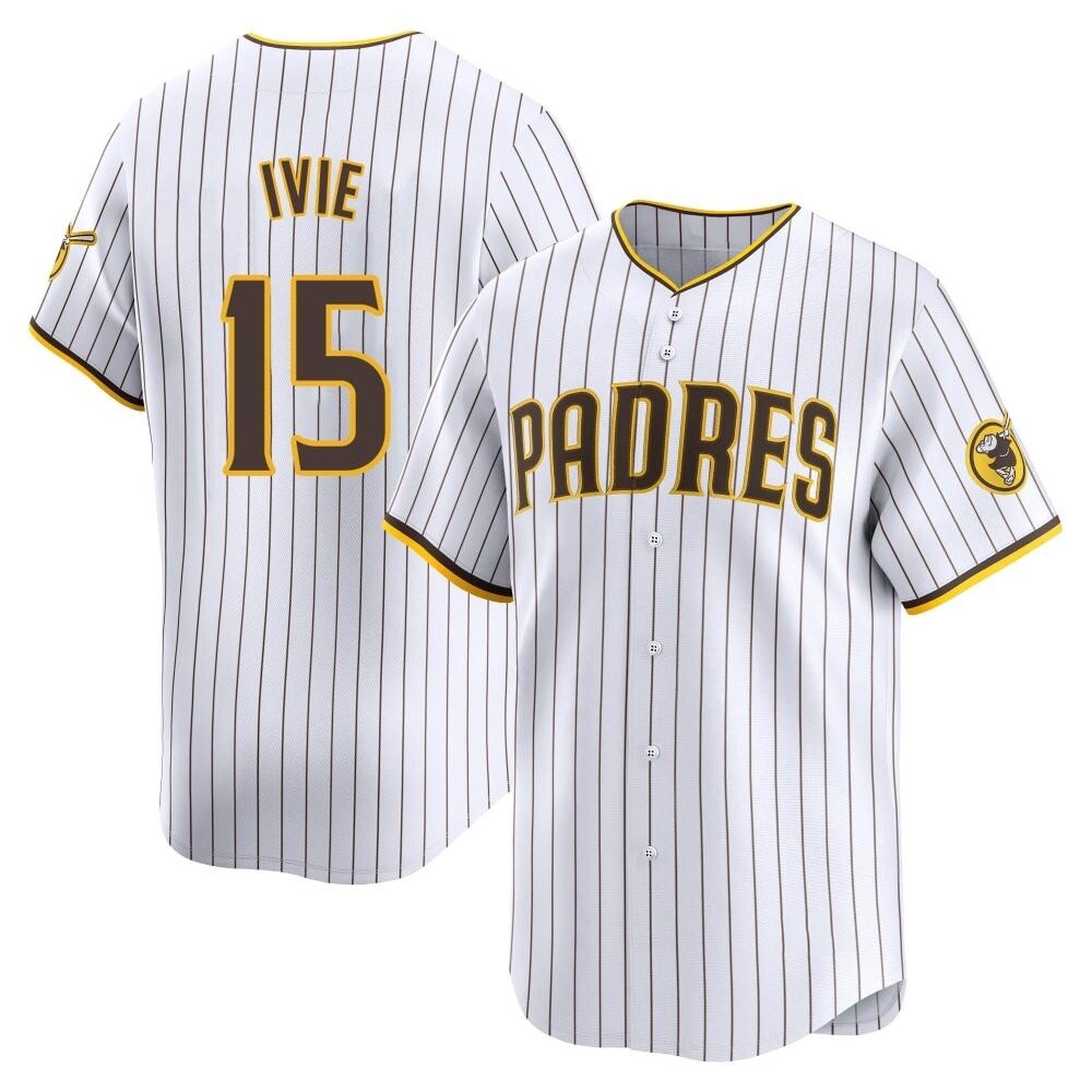Limited Mike Ivie Men's San Diego Padres White Home Jersey Limited Mike Ivie Men's San Diego Padres White Home Jersey