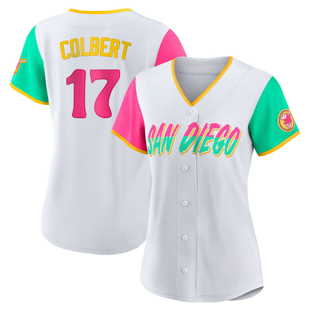 Replica Nate Colbert Women's San Diego Padres White 2022 City Connect Jersey Replica Nate Colbert Women's San Diego Padres White 2022 City Connect Jersey