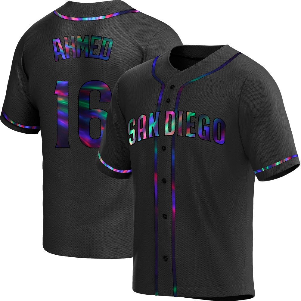 Replica Nick Ahmed Youth San Diego Padres Black Holographic Alternate Jersey Replica Nick Ahmed Youth San Diego Padres Black Holographic Alternate Jersey