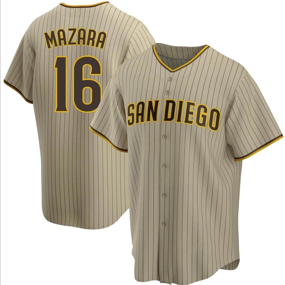 Replica Nomar Mazara Men's San Diego Padres Brown Sand/ Alternate Jersey Replica Nomar Mazara Men's San Diego Padres Brown Sand/ Alternate Jersey