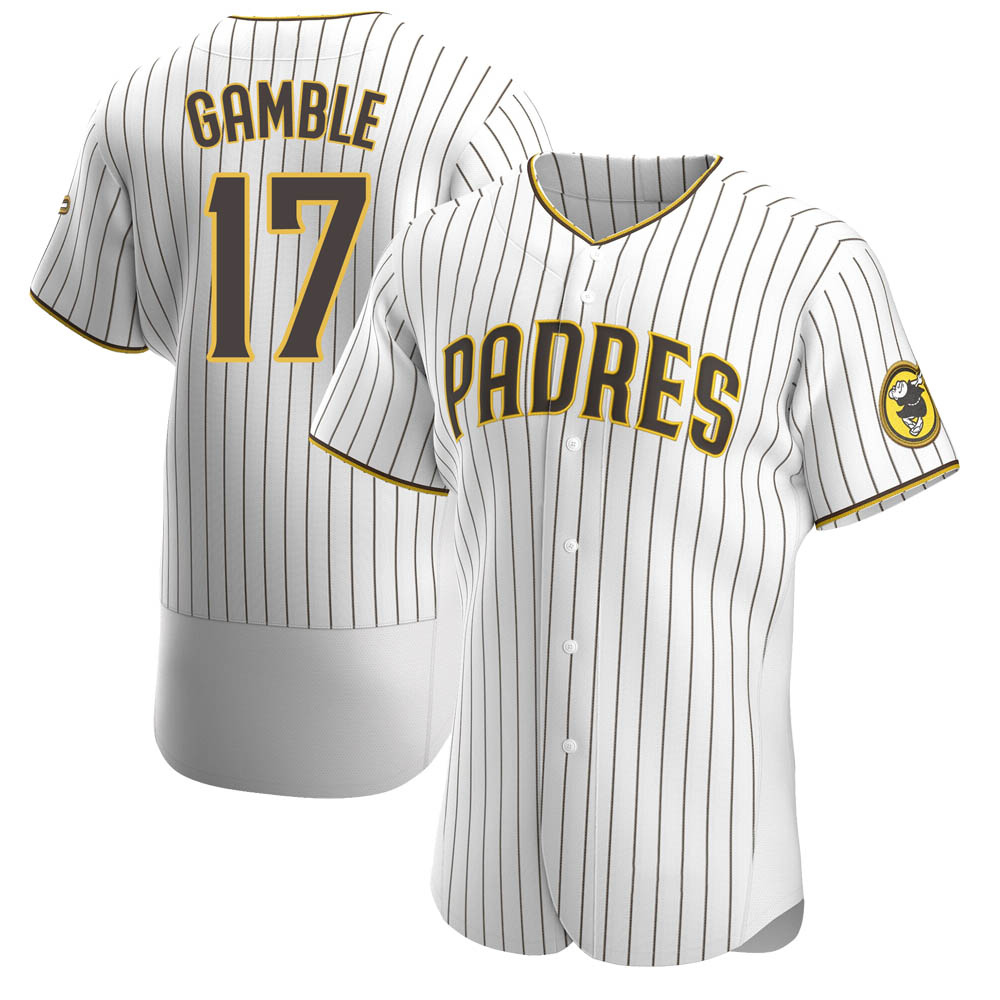 Authentic Oscar Gamble Men's San Diego Padres White /Brown Home Jersey Authentic Oscar Gamble Men's San Diego Padres White /Brown Home Jersey
