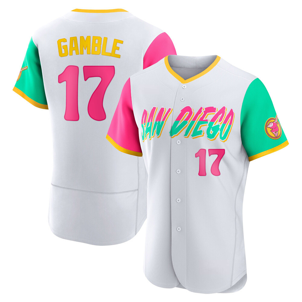 Authentic Oscar Gamble Men's San Diego Padres White 2022 City Connect Jersey Authentic Oscar Gamble Men's San Diego Padres White 2022 City Connect Jersey