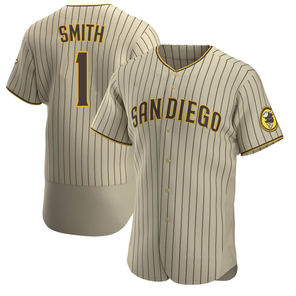 Authentic Ozzie Smith Men's San Diego Padres Brown Tan/ Alternate Jersey Authentic Ozzie Smith Men's San Diego Padres Brown Tan/ Alternate Jersey