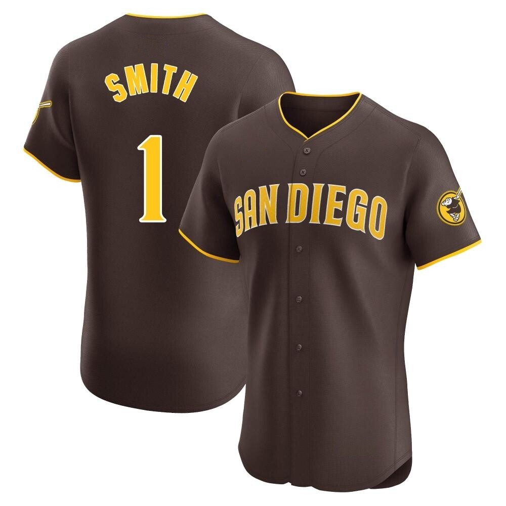 Elite Ozzie Smith Men's San Diego Padres Brown Road Vapor Premier Jersey Elite Ozzie Smith Men's San Diego Padres Brown Road Vapor Premier Jersey