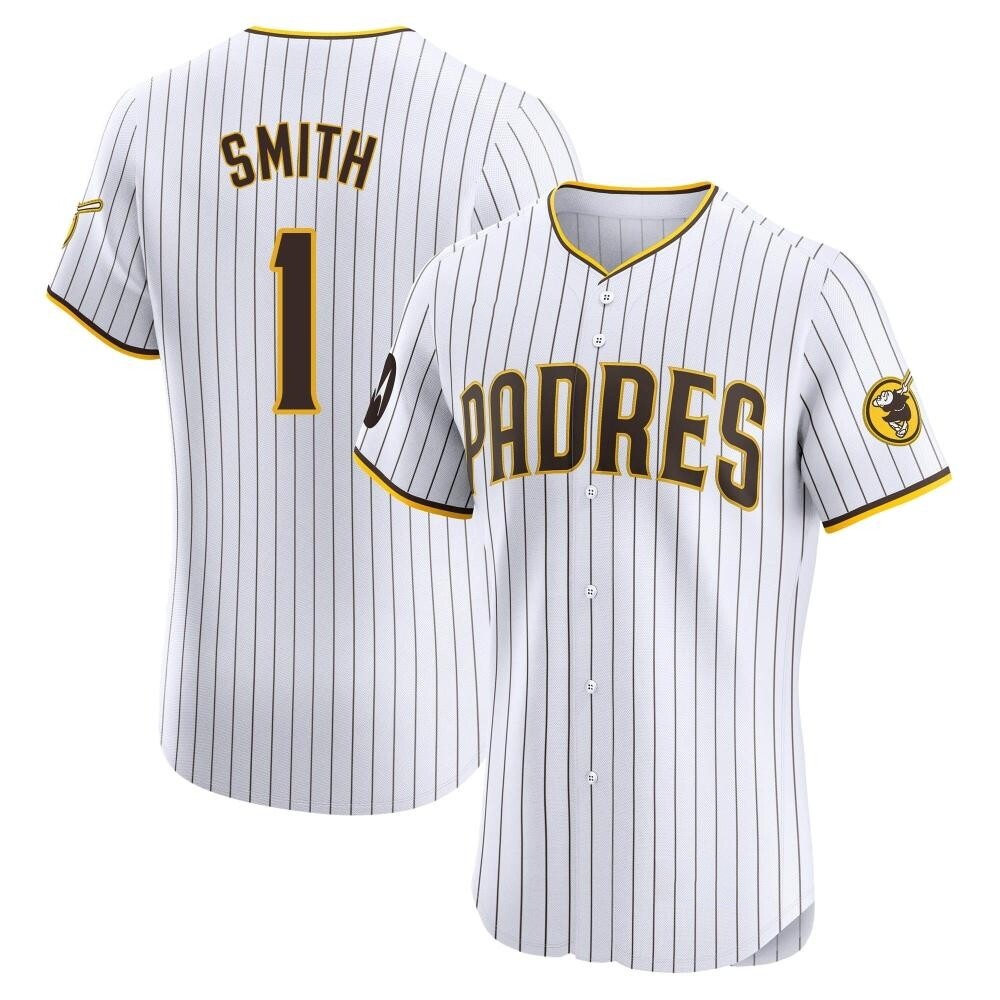 Elite Ozzie Smith Men's San Diego Padres White Home Patch Jersey Elite Ozzie Smith Men's San Diego Padres White Home Patch Jersey
