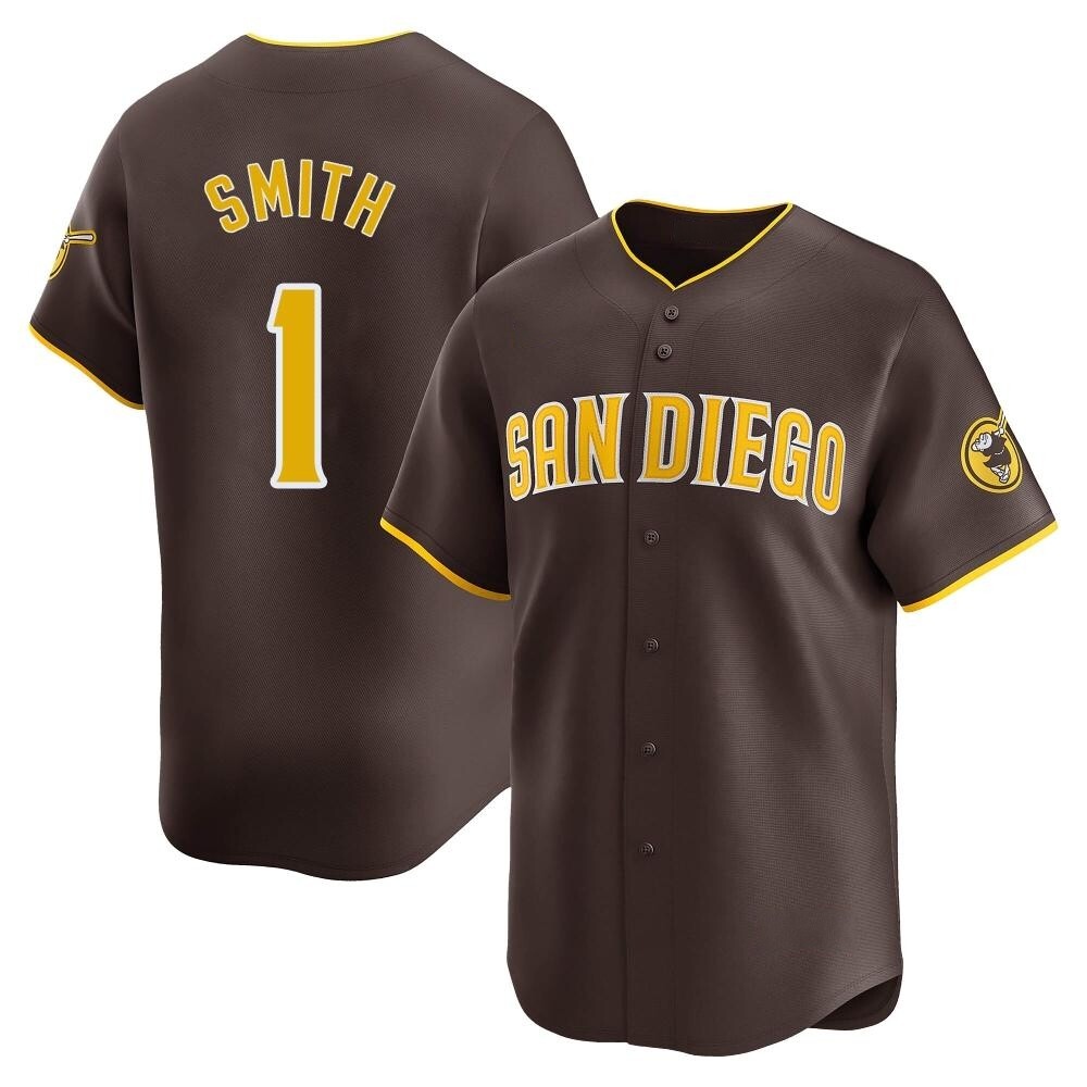 Limited Ozzie Smith Men's San Diego Padres Brown Away Jersey Limited Ozzie Smith Men's San Diego Padres Brown Away Jersey