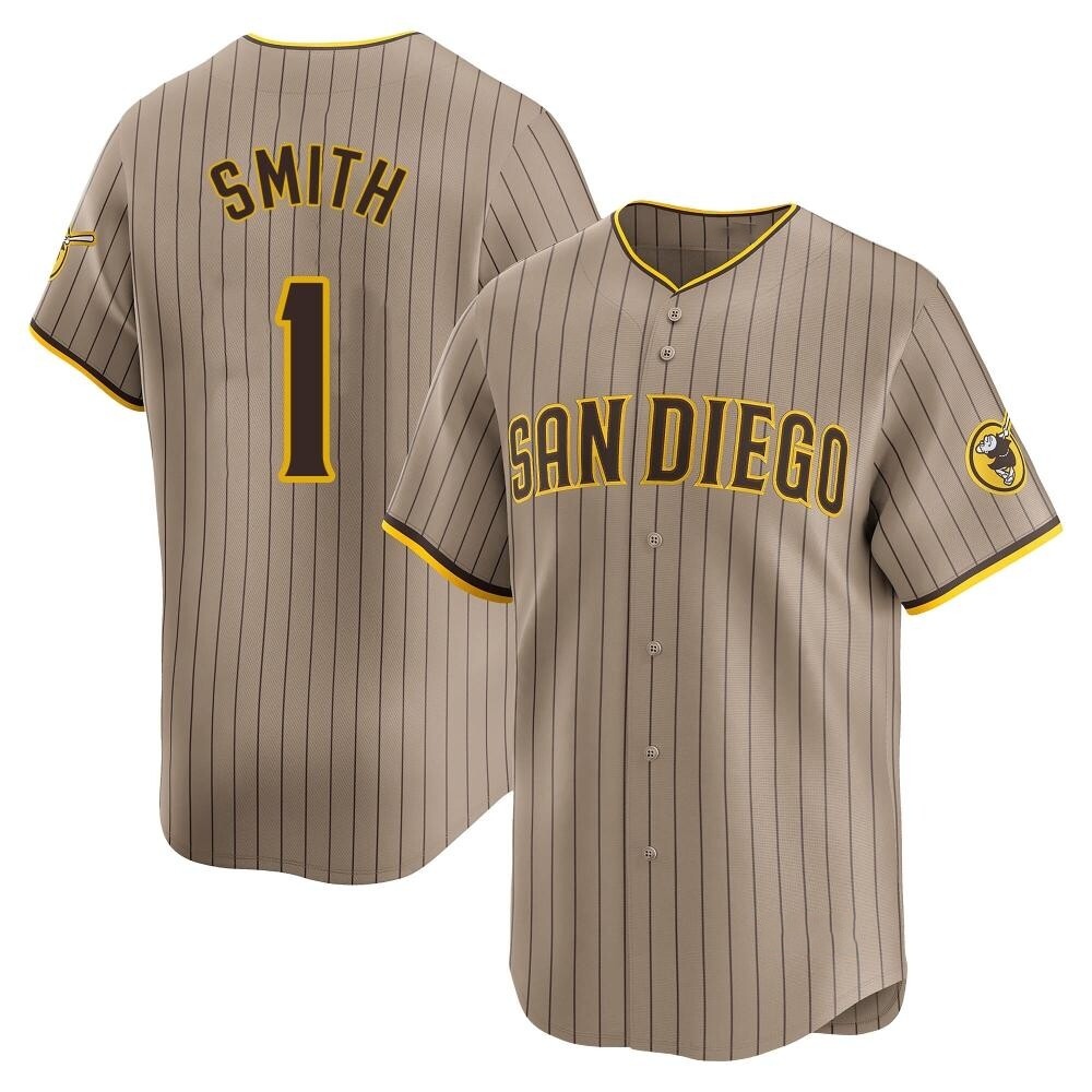 Limited Ozzie Smith Men's San Diego Padres Tan Alternate Jersey Limited Ozzie Smith Men's San Diego Padres Tan Alternate Jersey