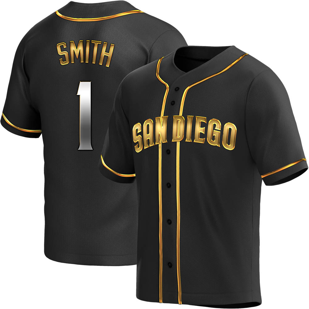 Replica Ozzie Smith Men's San Diego Padres Black Golden Alternate Jersey Replica Ozzie Smith Men's San Diego Padres Black Golden Alternate Jersey