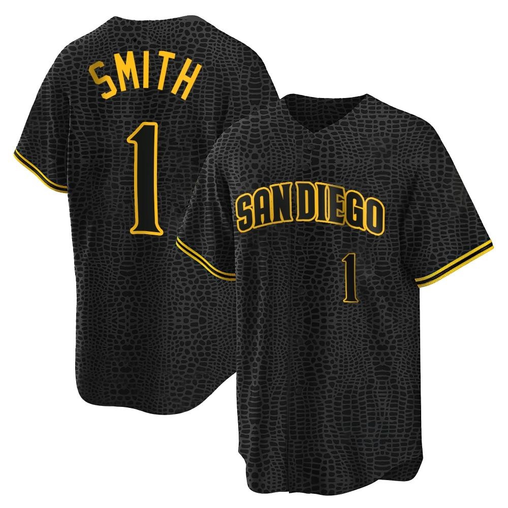 Replica Ozzie Smith Men's San Diego Padres Black Snake Skin City Jersey Replica Ozzie Smith Men's San Diego Padres Black Snake Skin City Jersey