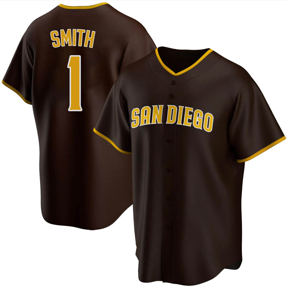 Replica Ozzie Smith Men's San Diego Padres Brown Road Jersey Replica Ozzie Smith Men's San Diego Padres Brown Road Jersey